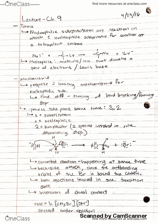 CHEM 30A Lecture Notes - Lecture 17: Carbocation, Skeletor, Sn2 Reaction thumbnail