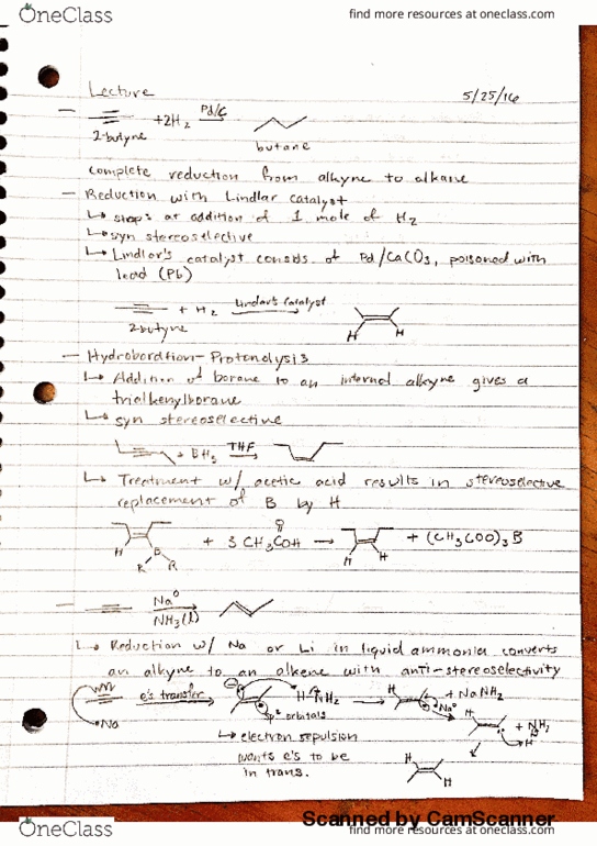 CHEM 30A Lecture Notes - Lecture 27: Lindlar, Lead thumbnail