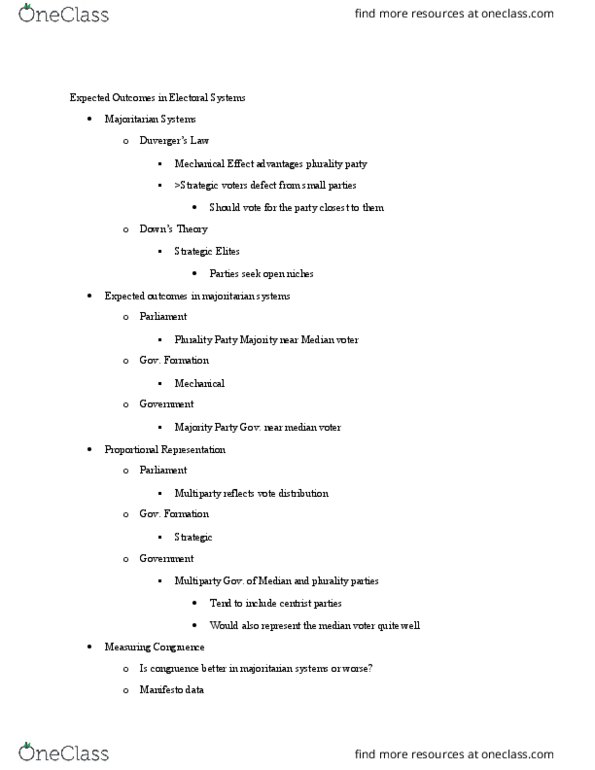 POLI 328 Chapter Notes - Chapter 11: Protest Vote, Election 2, Dependent And Independent Variables thumbnail