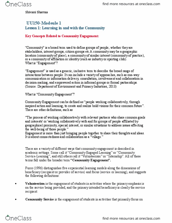 FCSS*1000 Lecture Notes - Lecture 1: Experiential Education, Structured Prediction thumbnail