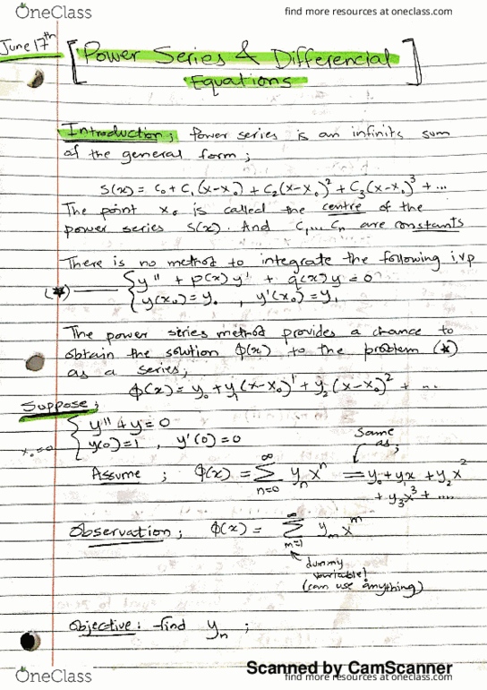 MATH201 Lecture Notes - Lecture 17: Simula, Taylor Series thumbnail