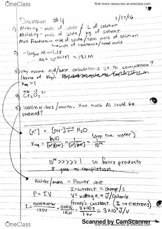 CHEM 20B Lecture Notes - Lecture 4: Molality thumbnail