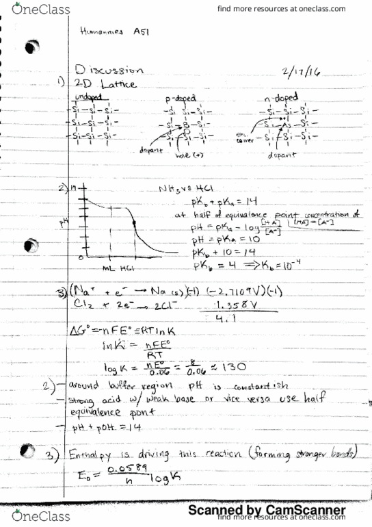 CHEM 20B Lecture Notes - Lecture 7: Equivalence Point, Reagent, Weak Base thumbnail