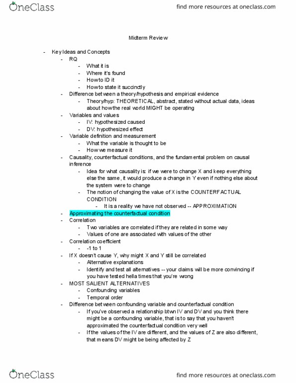 POL 51 Lecture Notes - Lecture 7: Abortion-Rights Movements, Causal Inference, Confounding thumbnail