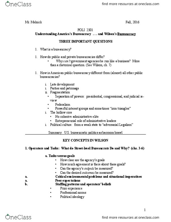 POLI 2301 Chapter Notes - Chapter 1: United States Postal Service, Reward System, Dustin Pedroia thumbnail