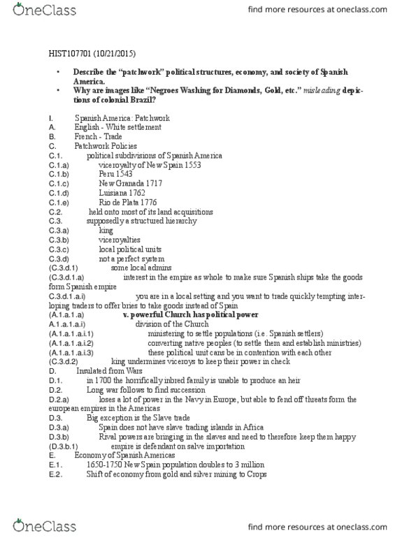 HIST1077 Lecture Notes - Lecture 12: Planation Surface, Manumission, Start Ii thumbnail