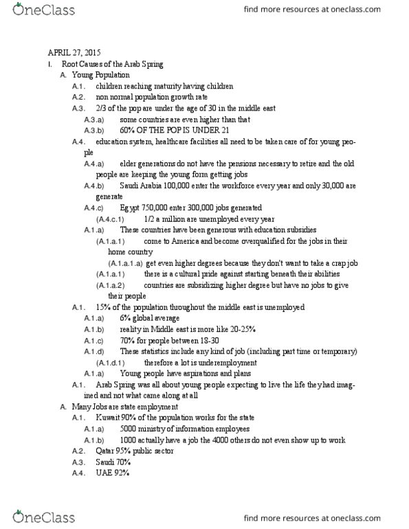 POLI1042 Lecture Notes - Lecture 17: Human Rights Watch, Muammar Gaddafi, Liberal Democracy thumbnail