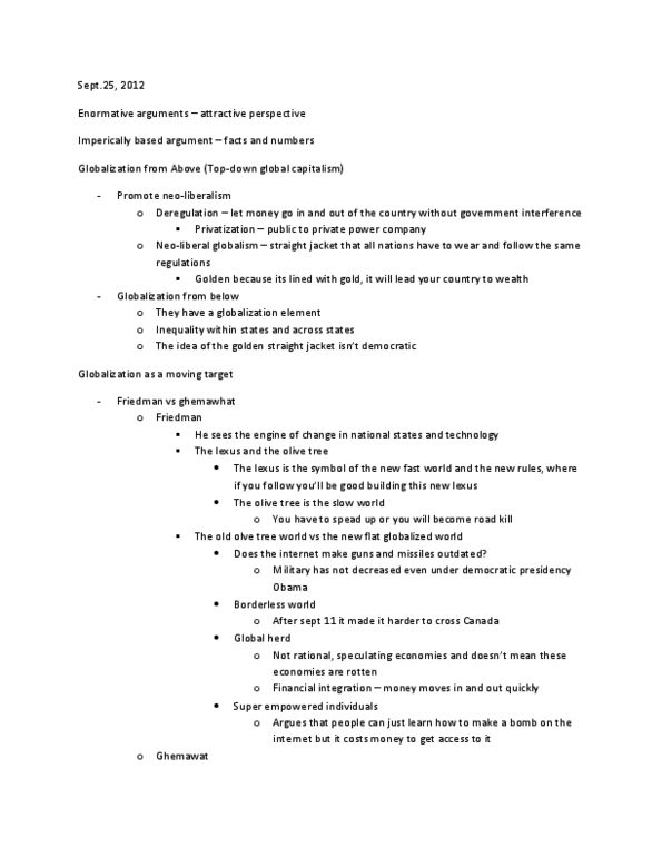 SOC236H5 Lecture Notes - Immigration, International Inequality, Neoliberalism thumbnail