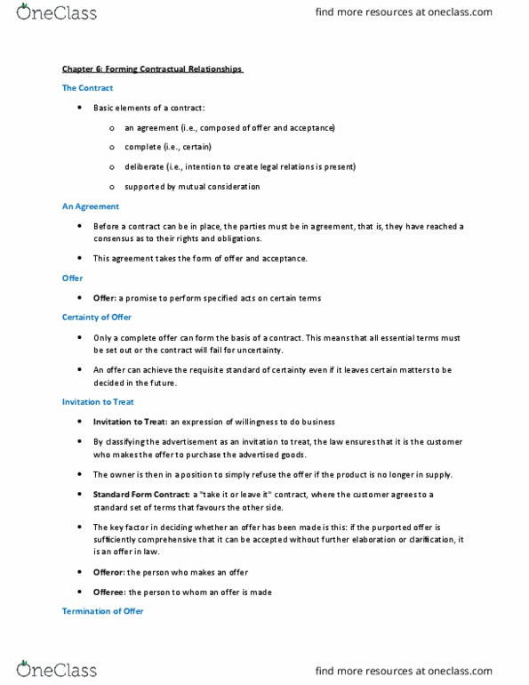 BUSI 2601 Chapter Notes - Chapter 6: Apse, Estoppel thumbnail