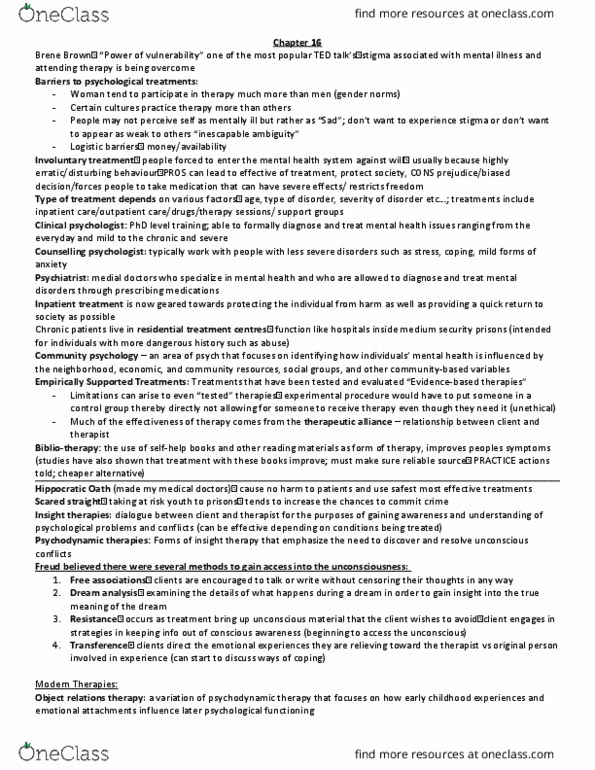 PSY100H1 Chapter Notes - Chapter 16: Valproate, Endocrine System, Systems Theory thumbnail