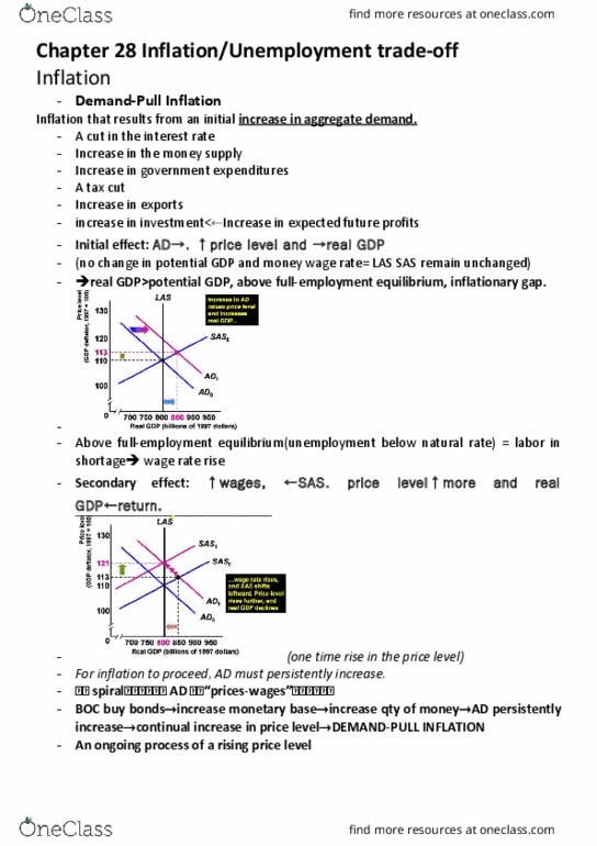 Economics 1022A/B Chapter Notes - Chapter 28: Main Source, Phillips Curve, Longrun thumbnail