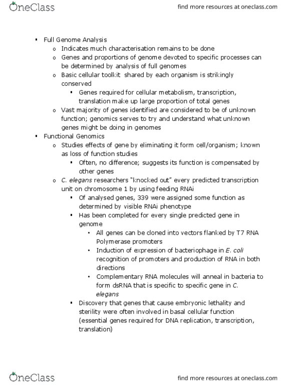 BIOL 200 Lecture Notes - Lecture 25: Selectable Marker, Dna Replication, T7 Rna Polymerase thumbnail