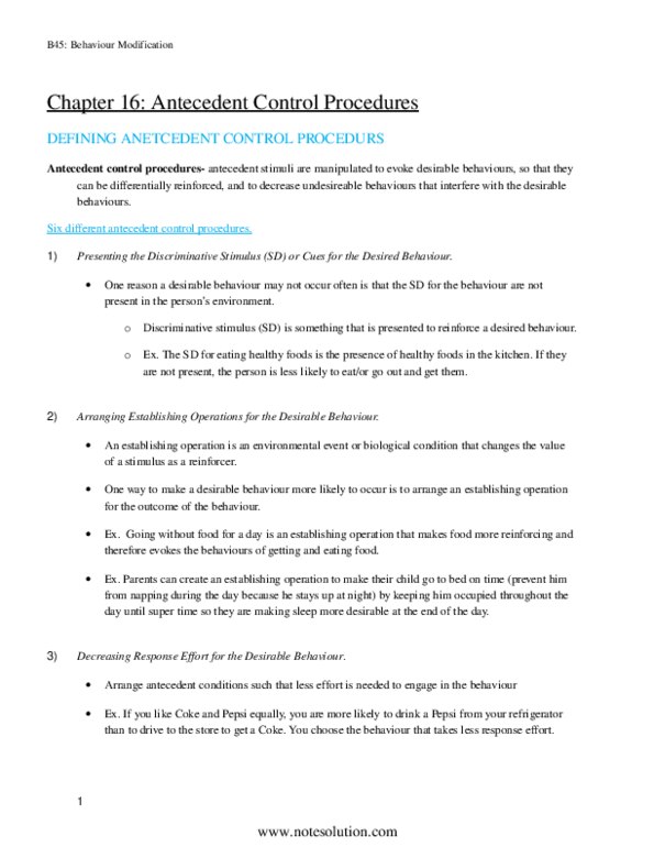 PSYB45H3 Chapter 16: Antecedent Control Procedures thumbnail