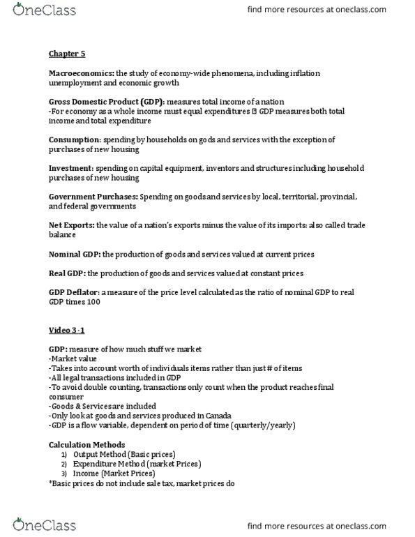 ECON 1BB3 Chapter Notes - Chapter 5: State-Owned Enterprise, Factors Of Production, Gdp Deflator thumbnail