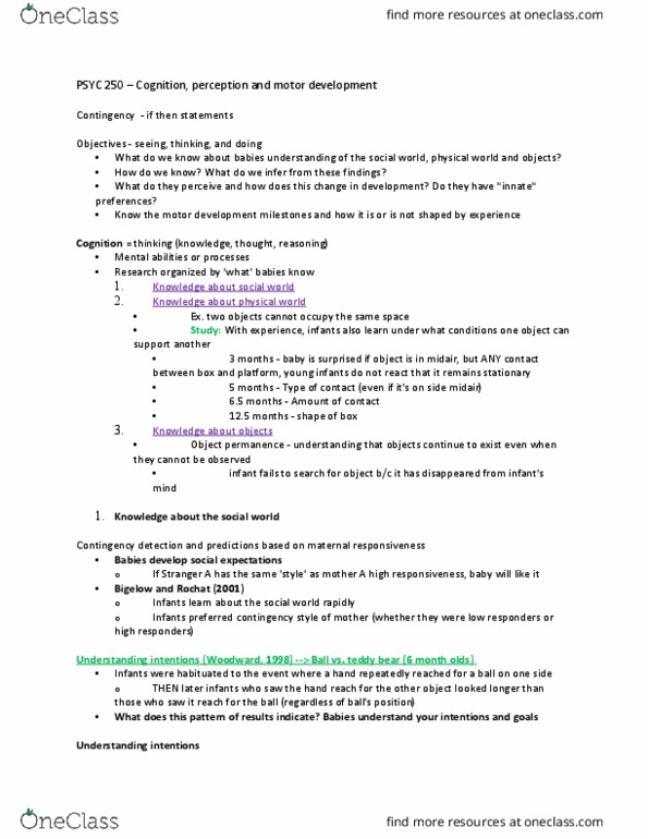 PSYC 250 Lecture Notes - Lecture 5: Subjective Constancy, Visual Cortex, Kipsigis People thumbnail