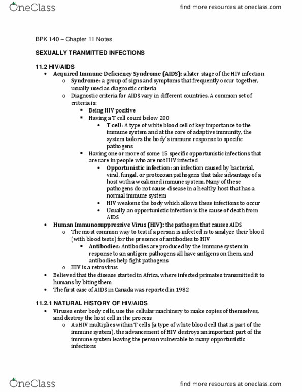 BPK 140 Chapter Notes - Chapter 11: Meningitis, Hepatitis C Virus, Interferon thumbnail