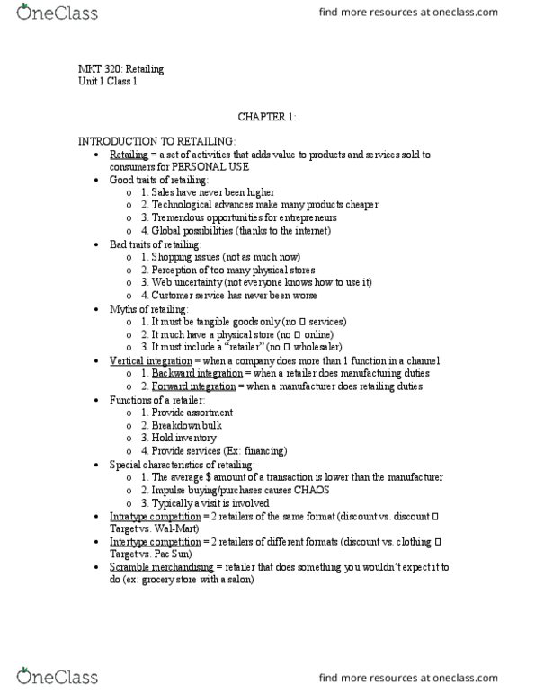 ECO 211 Lecture Notes - Lecture 1: Customer Service, Pacsun, Walmart thumbnail