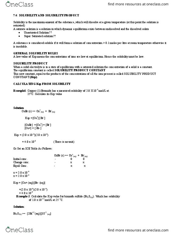 CHEM 1A03 Lecture Notes - Lecture 7: Equilibrium Constant, Dynamic Equilibrium, Rice Chart thumbnail