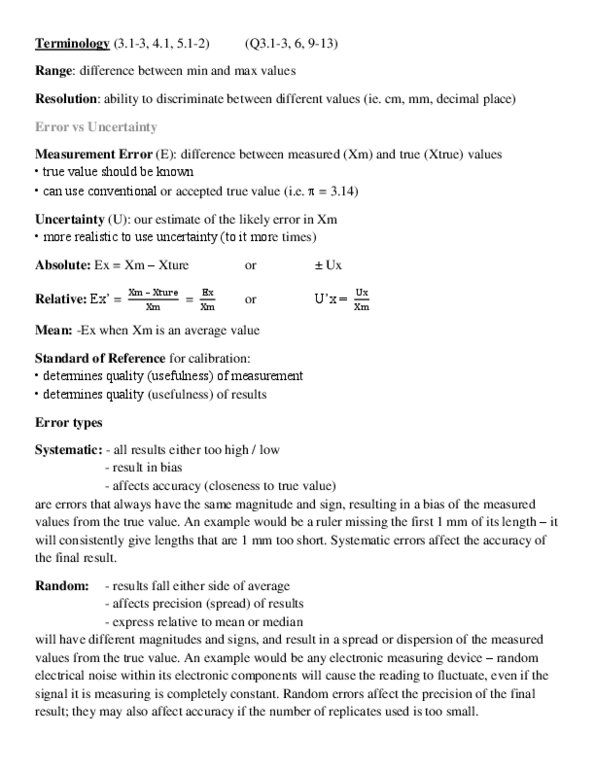 CHM217H1 Lecture Notes - Standard Deviation, Calcite, Pipette thumbnail
