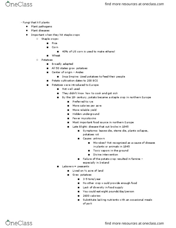 SAS 30 Lecture Notes - Lecture 15: Oomycete, Scurvy, Indentured Servant thumbnail