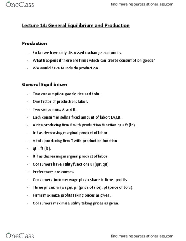 ECON 401 Lecture Notes - Lecture 14: Diminishing Returns, Marginal Product, Production Function thumbnail