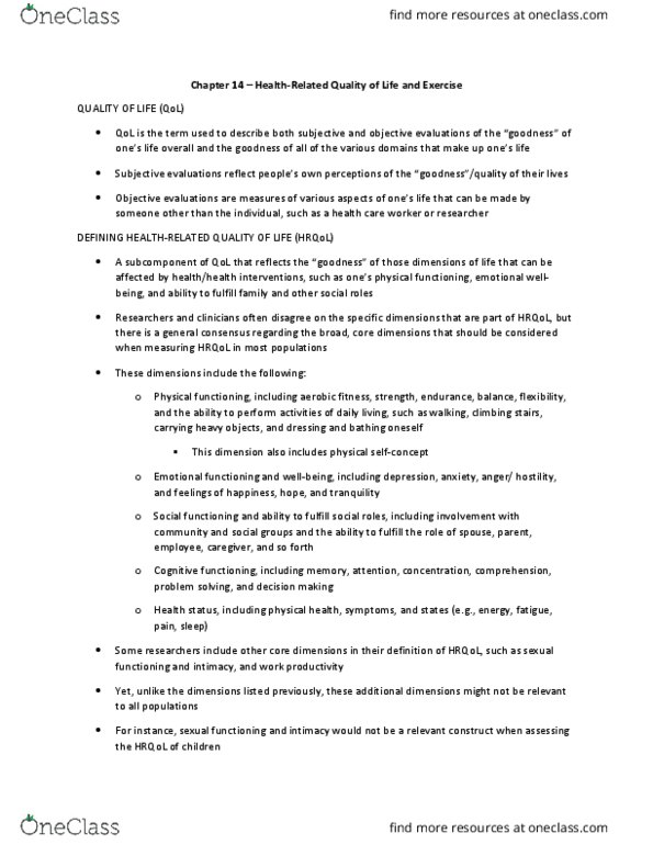 KINESIOL 3H03 Chapter Notes - Chapter 14: Multiple Sclerosis, Shortness Of Breath, Tetraplegia thumbnail