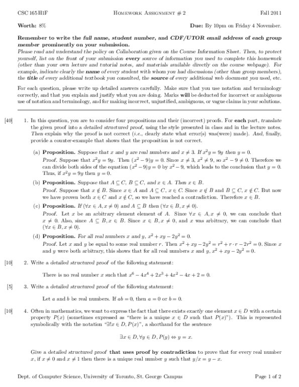 CSC165H1 Lecture Notes - Free Variables And Bound Variables, Web Page thumbnail