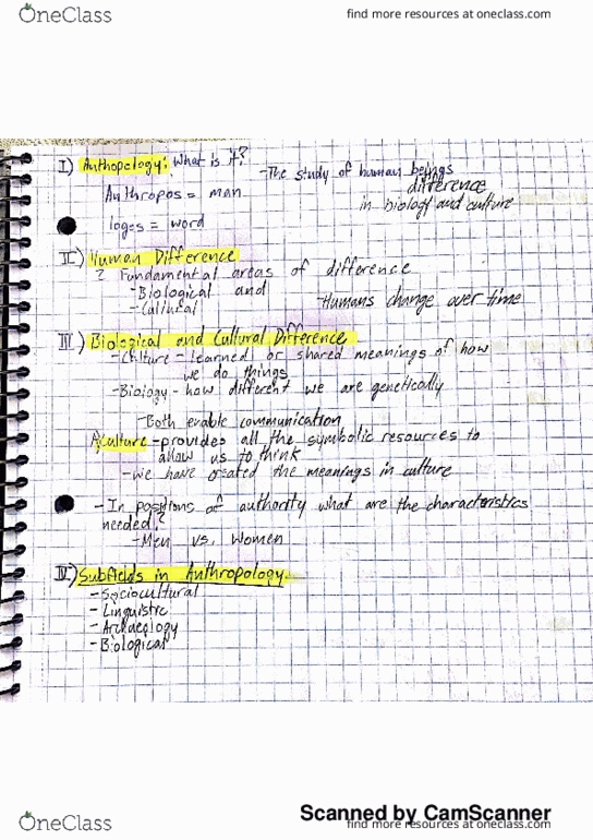 ANTHRO 2A Lecture Notes - Lecture 1: Johann Friedrich Blumenbach thumbnail
