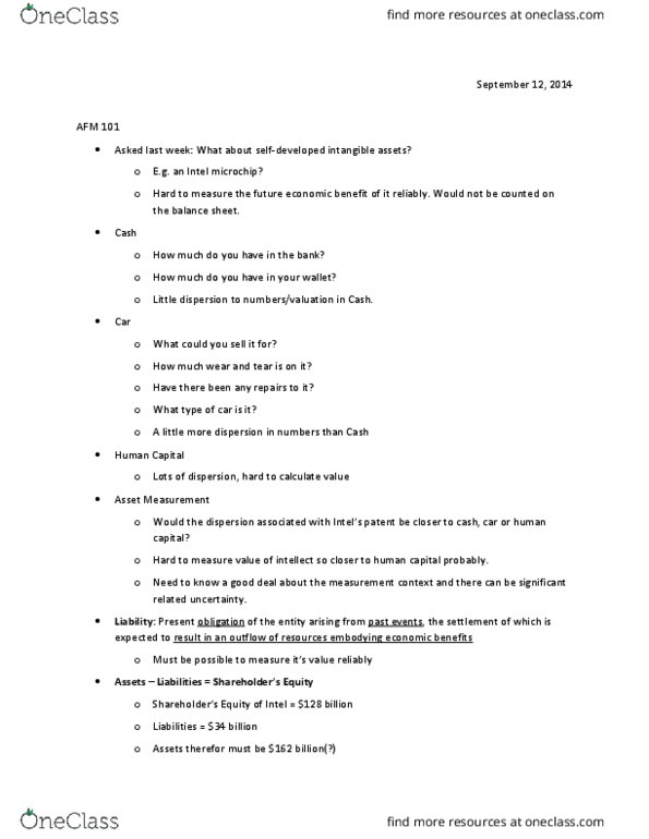 AFM101 Lecture Notes - Lecture 3: Cash Flow Statement, Externality, Peer Pressure thumbnail