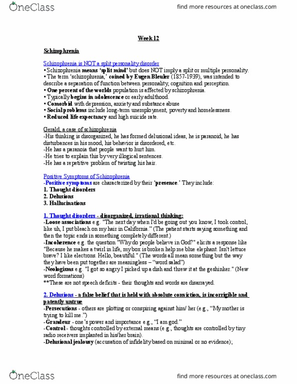 PSYC 211 Lecture Notes - Lecture 11: Reserpine, The Possession, Chlorpromazine thumbnail