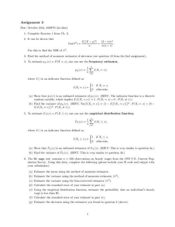 ECN 129 Lecture Notes - Empirical Distribution Function, Random Variable, Bias Of An Estimator thumbnail