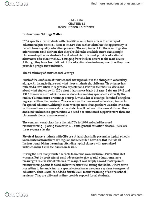 PSYC 3850 Chapter Notes - Chapter 12: The Dilemma, Rehabilitation Counseling, Institute For Operations Research And The Management Sciences thumbnail