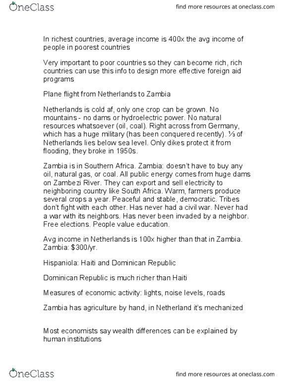 GEOG 6 Lecture Notes - Lecture 1: Infant Mortality, Inca Empire, Zambezi thumbnail