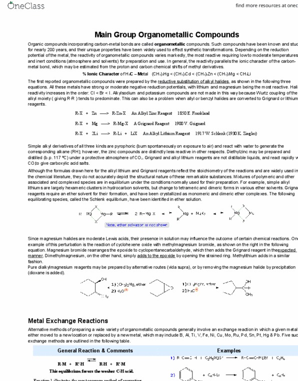 CHEM 104 Lecture Notes - Lecture 15: Annulene, Dicobalt Octacarbonyl, Dimethyl Sulfoxide thumbnail
