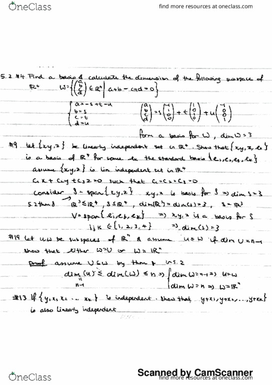 MAT223H1 Lecture Notes - Lecture 29: Linear Independence, X21 (Band) thumbnail