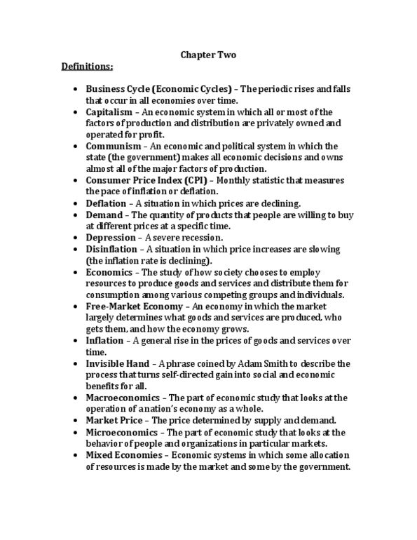 Pre-Business BUS107 Chapter Notes - Chapter 2: Monopolistic Competition, Oligopoly, Stagflation thumbnail