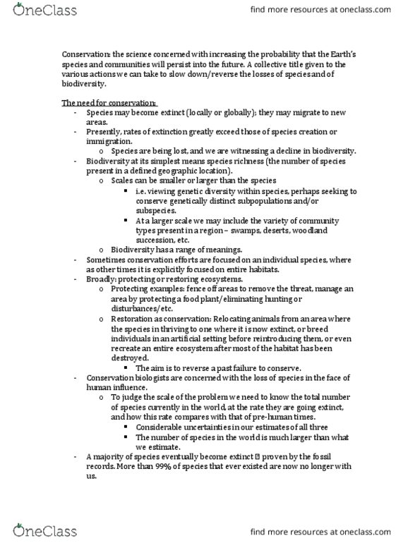 ENVS200 Chapter Notes - Chapter 13: Inbreeding Depression, Pedogenesis, Biome thumbnail