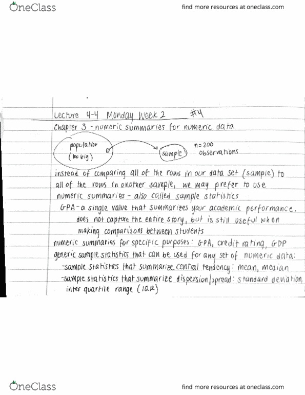 STATS 10 Lecture Notes - Lecture 4: Quartile, Standard Deviation, Square Root thumbnail