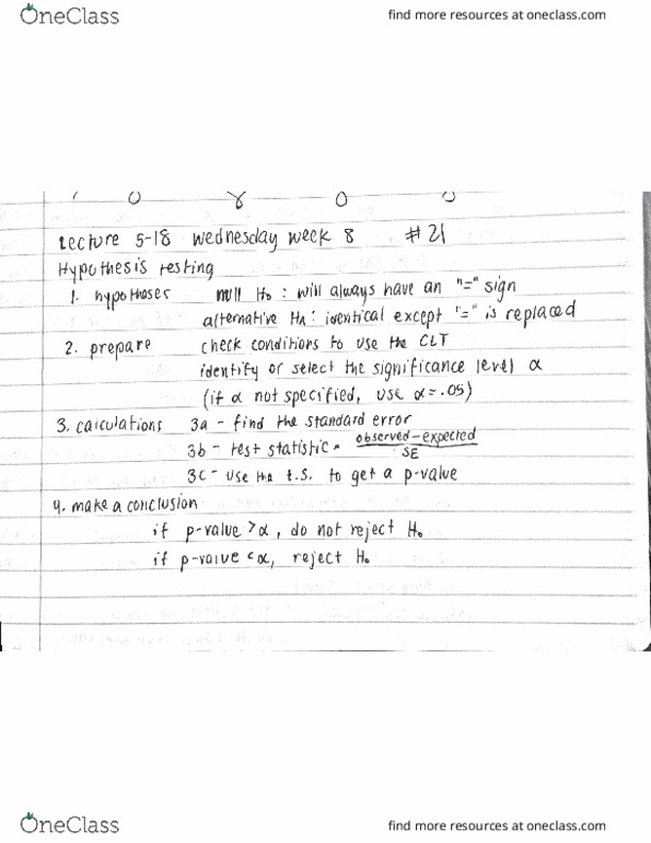 STATS 10 Lecture Notes - Lecture 21: Null Hypothesis, Test Statistic thumbnail