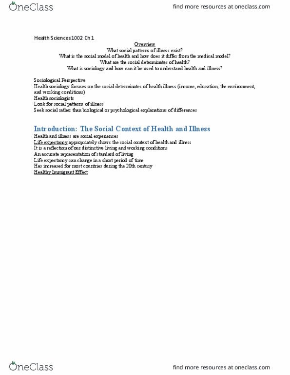 Health Sciences 1002A/B Chapter Notes - Chapter 1: Scientism, Louis Pasteur, Rudolf Virchow thumbnail
