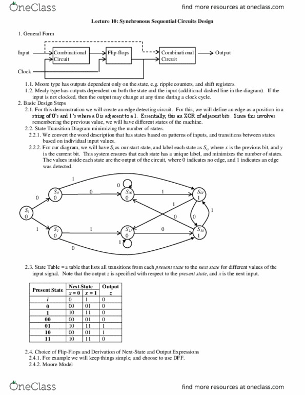 ECS 154A Lecture Notes - Lecture 10: Sequential Circuits, Logic Gate, Edge Detection thumbnail