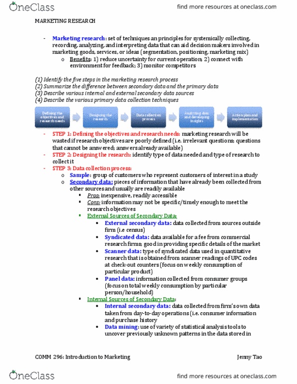 COMM 296 Chapter Notes - Chapter 9: Panel Data, Data Mining, Marketing Mix thumbnail