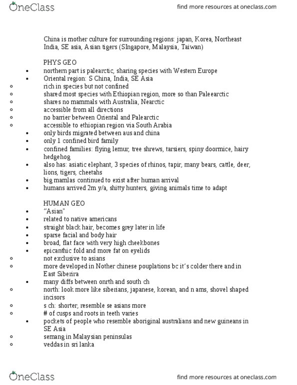 GEOG 6 Lecture Notes - Lecture 7: Four Asian Tigers, Karahi, Homo Sapiens thumbnail