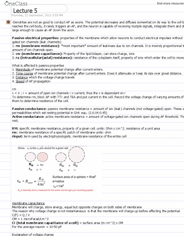 NSCI 200 Lecture Notes - Lecture 5: Pipette, Lipid Bilayer, Membrane Potential thumbnail