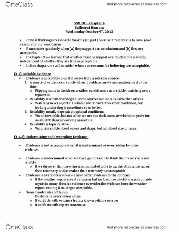 SSH 105 Lecture Notes - Lecture 5: Critical Thinking, Pareidolia, Eminem thumbnail