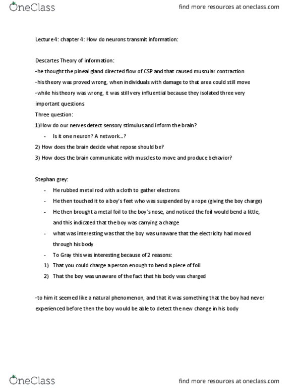 NEUR 2200 Lecture Notes - Lecture 4: Fluid Compartments, Richard Caton, Voltmeter thumbnail