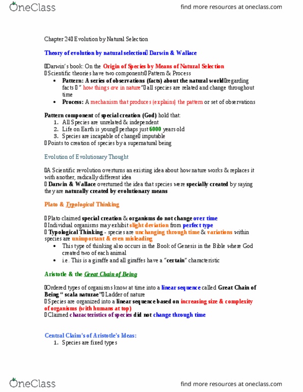 BLG 143 Lecture Notes - Lecture 1: Mycobacterium Tuberculosis, Geologic Time Scale, Special Creation thumbnail