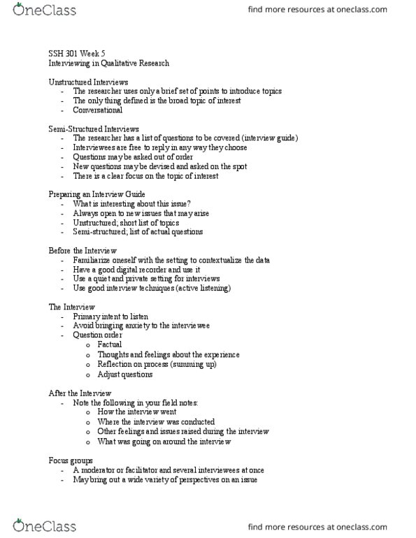 SSH 301 Lecture Notes - Lecture 5: Medicine Wheel, Social Status, Active Listening thumbnail