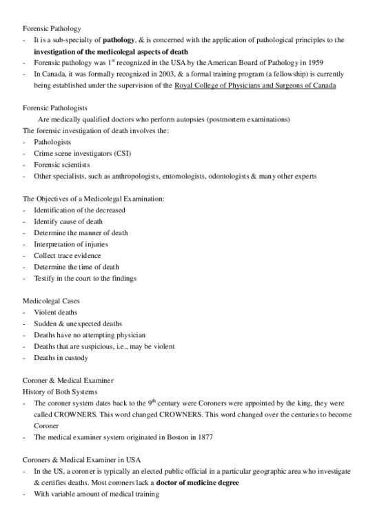 FSC239Y5 Lecture Notes - Lecture 8: Scientific Method, Forensic Pathology, Trace Evidence thumbnail