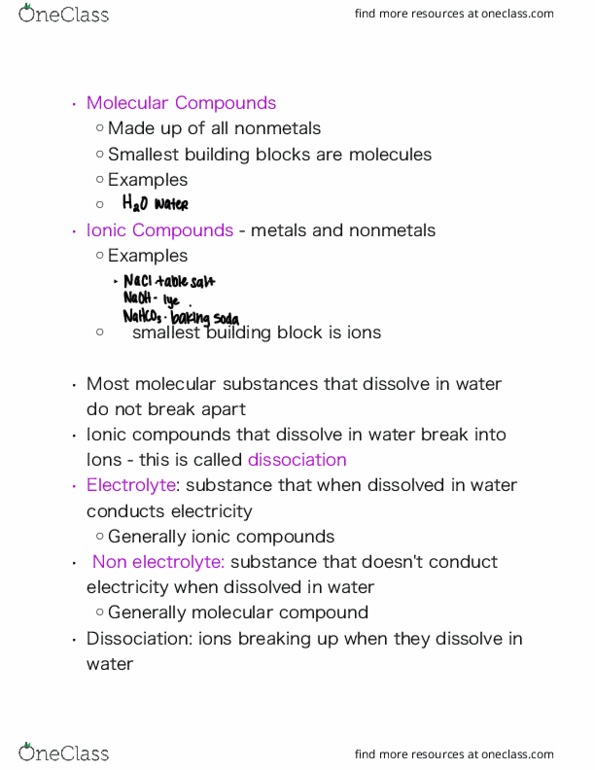 CHEM 1021 Chapter Notes - Chapter 3: Sulfide, Sulfite thumbnail